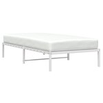 vidaXL Cadre de lit métal sans matelas blanc 100x200 cm