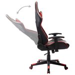 Vidaxl chaise de jeu noir et rouge cuir artificiel