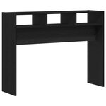 Table console vidaXL Noir Chêne 105x30x80 cm en bois d'ingénierie