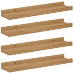 vidaXL Étagère Murale 4 Pièces Marron 40 x 9 x 3 cm Bois d'ingénierie