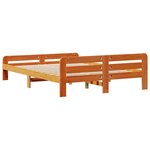 vidaXL Cadre de lit sans matelas cire marron 140x200cm bois pin massif