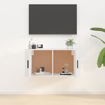 vidaXL Meuble TV mural Blanc 80x34 5x40 cm