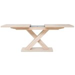 AVANT Table extensible mélaminé style contemporain - Pieds central en croix - L 160 a 200 cm