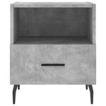 vidaXL Tables de chevet 2Pièces gris béton 40x35x47 5cm bois d’ingénierie