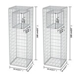 vidaXL Jardinière/Poteau de panier de gabion 2 Pièces Acier 50x50x160 cm
