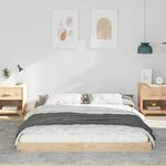 vidaXL Cadre de lit Marron 160 x 210 cm Bois massif en pin