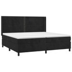 vidaXL Sommier à lattes de lit matelas et LED Noir 200x200 cm Velours