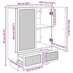 vidaXL Buffet Blanc 66 x 34 5 x 95 cm Bois d’ingénierie