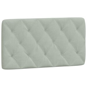 vidaXL Coussin de tête de lit gris clair 100 cm velours