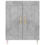 vidaXL Buffet haut Gris béton 69 5x34x180 cm Bois d'ingénierie