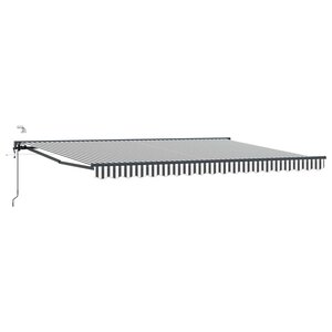 vidaXL Auvent rétractable électrique Anthracite et blanc 5 x 3 m