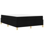 vidaXL Lit à ressorts avec matelas Blanc et Noir 140 x 190 cm tissu