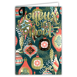 Carte Joyeux Noël avec Enveloppe Blanche 12x17cm