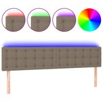 vidaXL Tête de lit à LED Taupe 160x5x78/88 cm Tissu