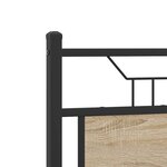 vidaXL Tête de lit chêne sonoma 150 cm bois d'ingénierie et acier