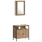 vidaXL Ensemble de mobilier de salle de bain 4 Pièces chêne artisanal