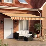 vidaXL Auvent rétractable électrique Jaune  Orange  Anthracite 5 x 3 m