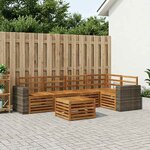 vidaXL Ensemble de canapé d'angle 6 Pièces Naturel Bois d'Acacia Massif