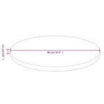 vidaXL Dessus de table rond Marron foncé Ø90x1 5cm Chêne massif traité