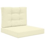 vidaXL Coussin de canapé d'extérieur Polyester Crème 60 x 60 cm