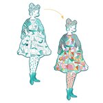 Djeco DJ09545 - Les Demoiselles Coloriage mode Rebekka & ses amies