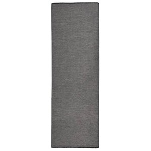vidaXL Tapis à tissage plat d'extérieur 80x250 cm Gris