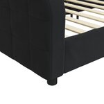 vidaXL Lit de repos sans matelas noir 100x200 cm velours