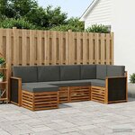 vidaXL Ensemble de canapé d'angle 5 Pièces Naturel et Anthracite