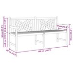 vidaXL Banc de jardin Marron 228 x 60 x 90 cm Bois de teck solide