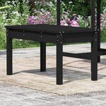 vidaXL Banc de jardin noir 80x44x45 cm bois massif de pin