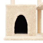 vidaXL Arbre à chat avec griffoirs en sisal Crème 83 cm