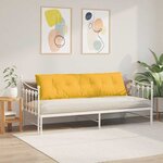 vidaXL Coussin de Dos Jaune clair 180 x 50 cm Tissu en velours côtelé