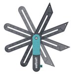 wolfcraft Jauge de biseau angulaire avec fonction de jauge de marquage