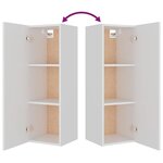vidaXL Ensemble de meubles TV 5 Pièces Blanc Bois d'ingénierie