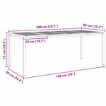 vidaXL Set de jardin en 9 pièces en bois de teck et acier inox