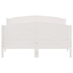 vidaXL Cadre de lit sans matelas blanc 135x190 cm bois de pin massif
