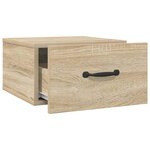 vidaXL Tables de chevet murales 2 Pièces Chêne sonoma 35x35x20 cm