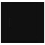 vidaXL Table de chevet murale Noir 50x30x47 cm