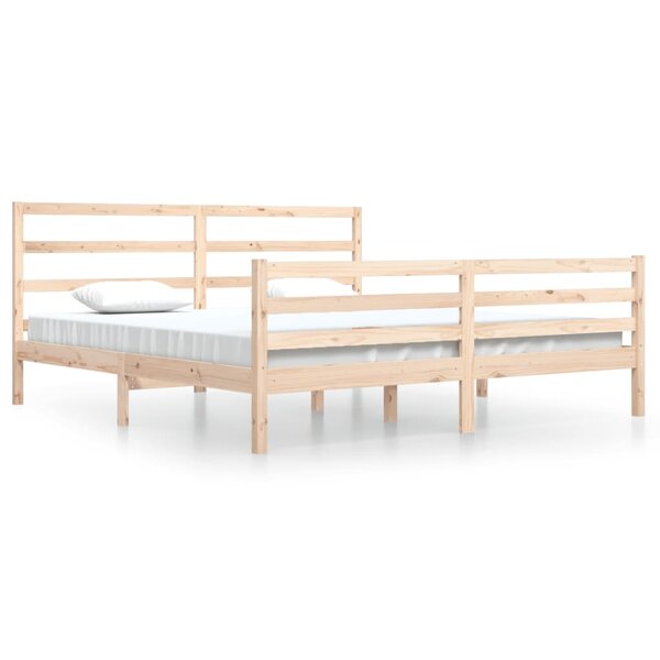 vidaXL Cadre de lit sans matelas bois massif de pin 200x200 cm