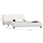 vidaXL Cadre de lit sans matelas blanc similicuir 140x200 cm