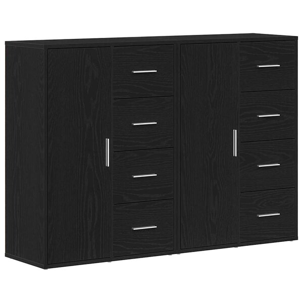 vidaXL Buffets 2 Pièces Chêne noir 60 x 31 x 84 cm Bois d'ingénierie