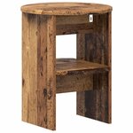 vidaXL Meuble d'appoint Bois ancien Ø40 x 50 cm Bois d’ingénierie