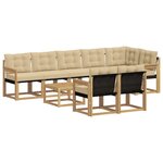 vidaXL Ensemble de canapés d'extérieur 9 pc Blanc et Beige