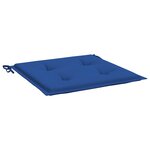 vidaXL Coussins de chaise de jardin lot de 6 bleu royal 40x40x4 cm
