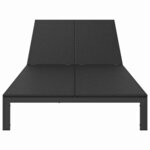 vidaXL Transat polyrotin Noir