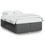 vidaXL Cadre de lit sans matelas gris foncé 160x200 cm tissu
