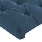 vidaXL Tête de lit à LED Bleu foncé 163x16x118/128 cm Velours
