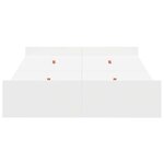 vidaXL Cadre de lit avec rangement avec tête de lit Blanc 120 x 190 cm