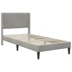 vidaXL Cadre de lit avec matelas Gris clair 100 x 200 cm Velours