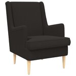 vidaXL Fauteuil Noir Tissu